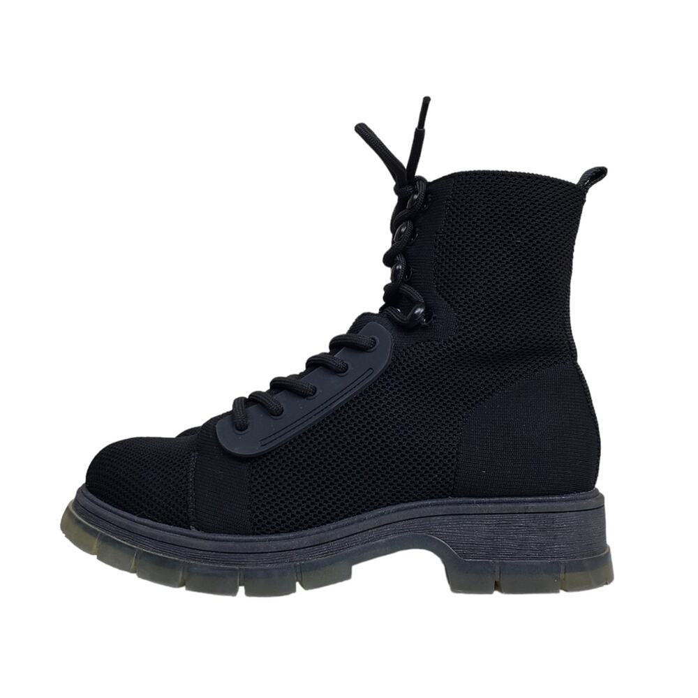 MIA Womens 6 Simon Black Lace Up Combat Bootie - Picture 2 of 9